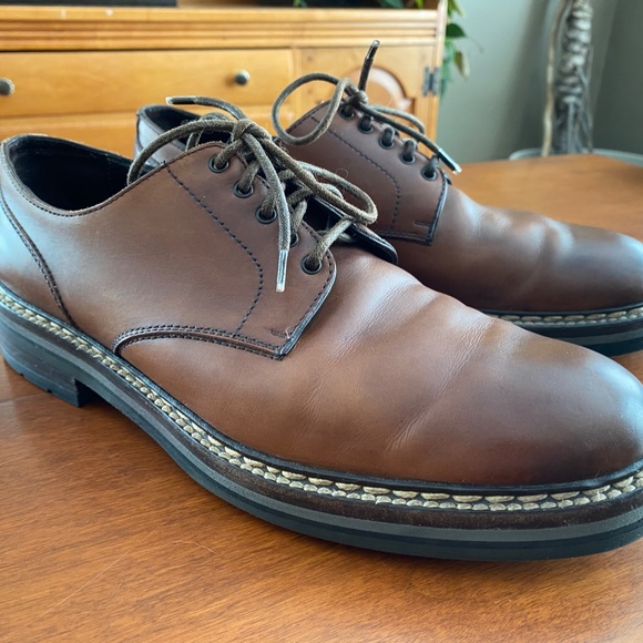Ermenegildo Zegna Brown Leather Lace Up